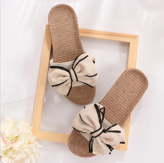 Velvet Vogue Summer Bow Flats