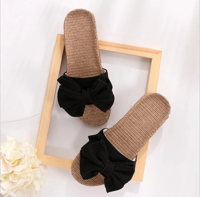 Velvet Vogue Summer Bow Flats