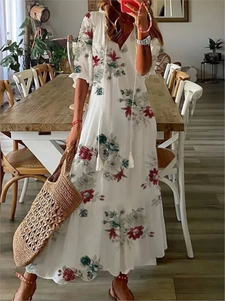Velvet Spring Dream Long Dress