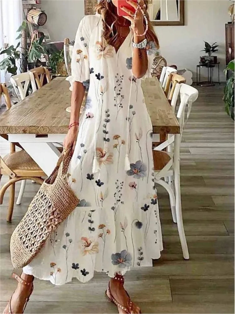 Velvet Spring Dream Long Dress