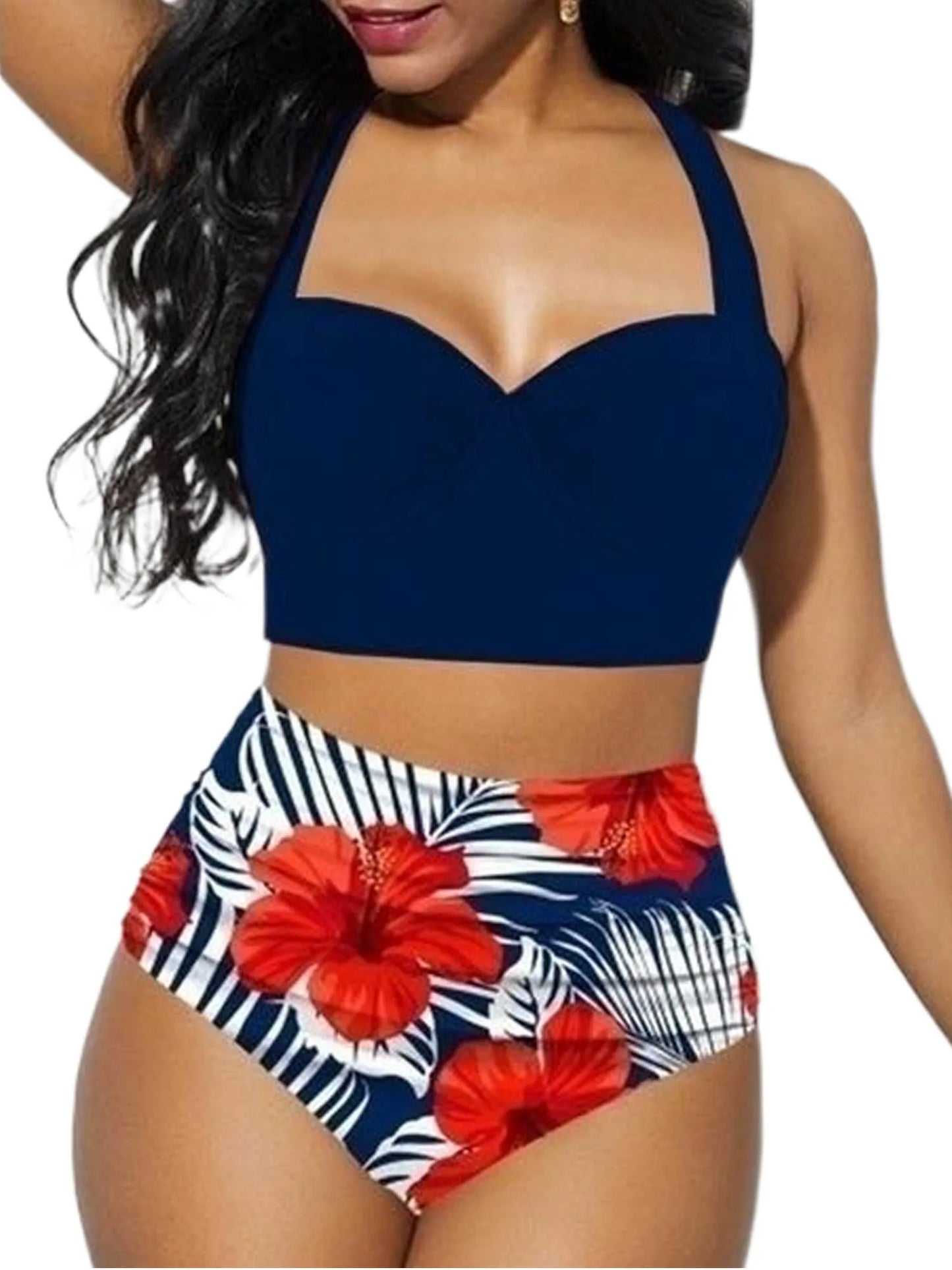LuxeWave Floral Push-Up Bikini