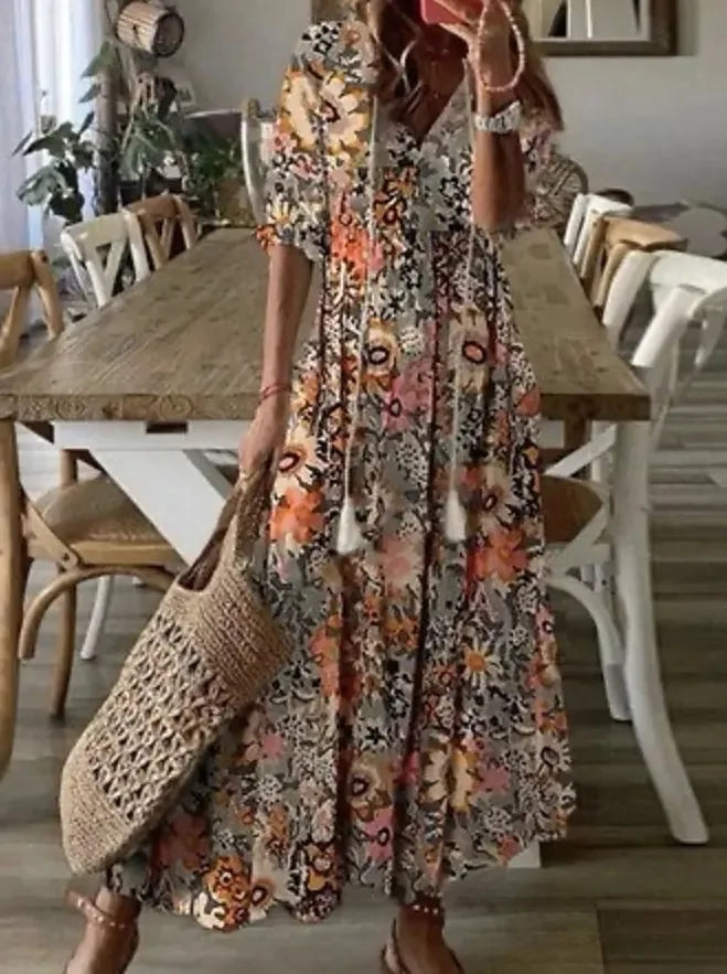 Velvet Spring Dream Long Dress