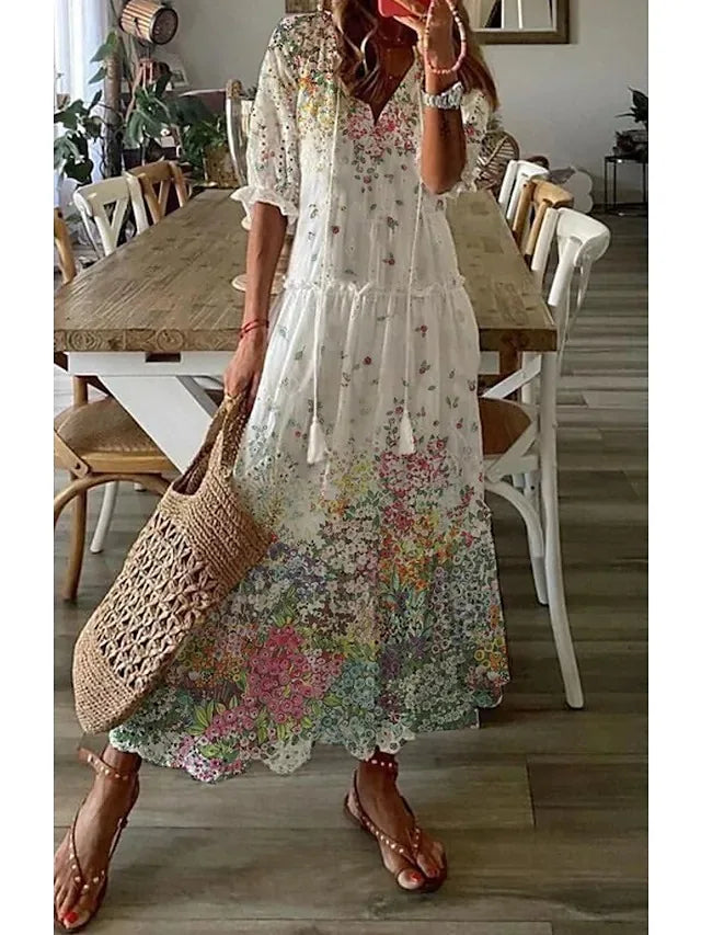 Velvet Spring Dream Long Dress