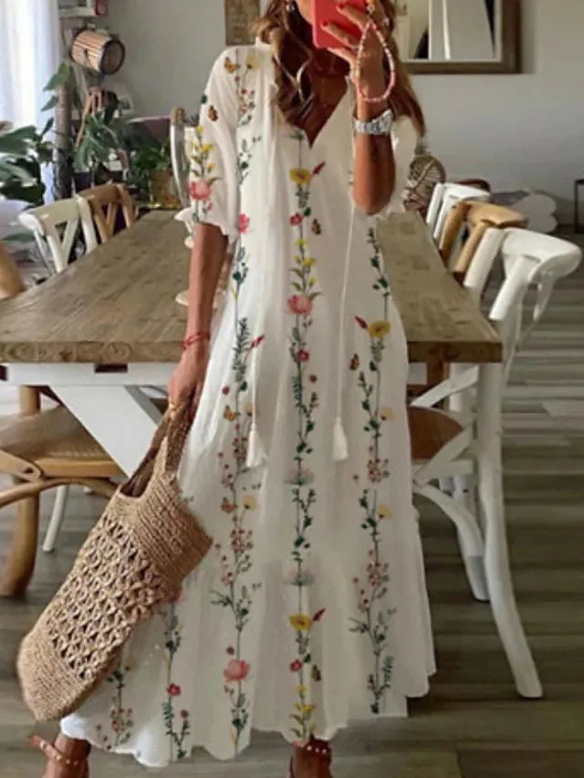 Velvet Spring Dream Long Dress