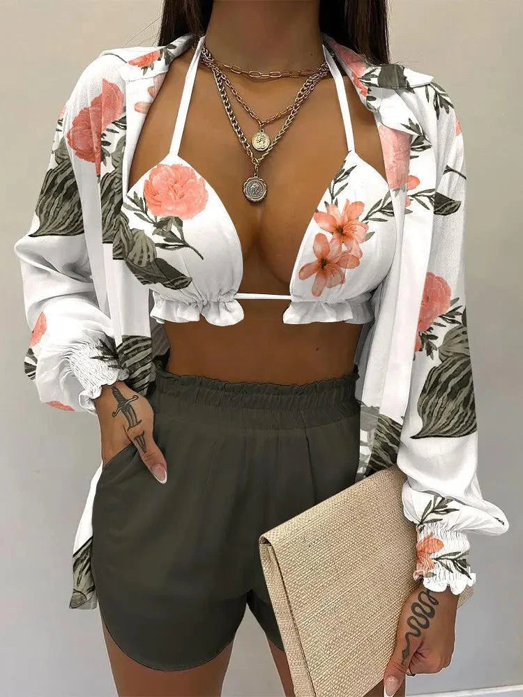 TropicalGlow Lace-Up Set