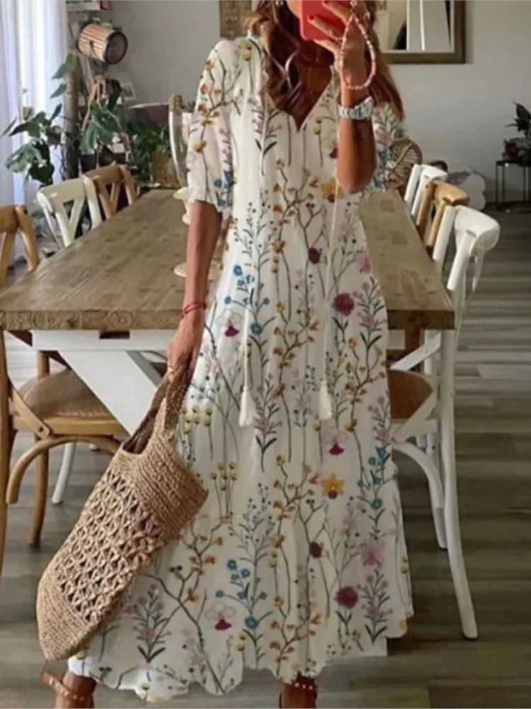 Velvet Spring Dream Long Dress