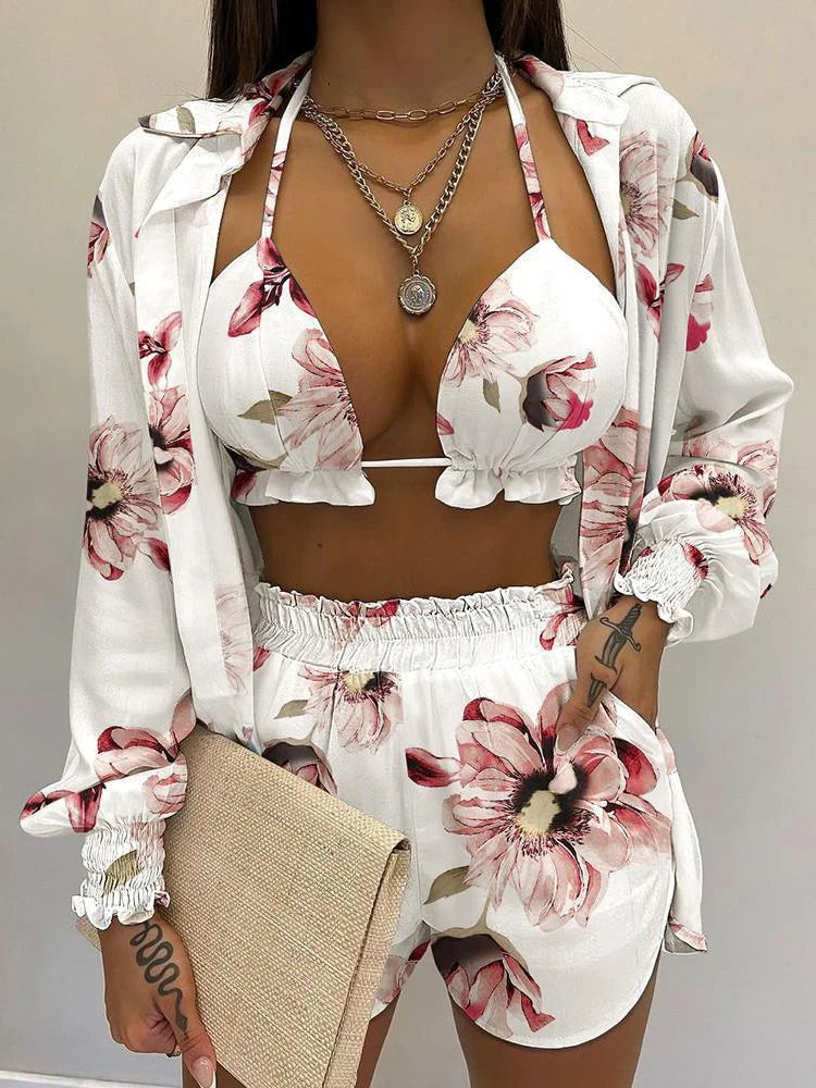 TropicalGlow Lace-Up Set