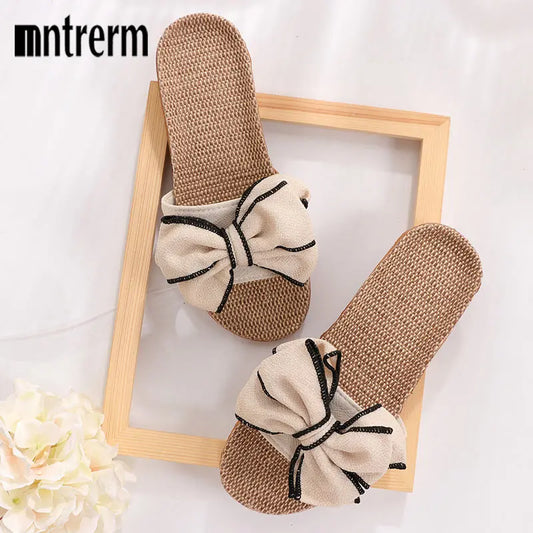 Velvet Vogue Summer Bow Flats